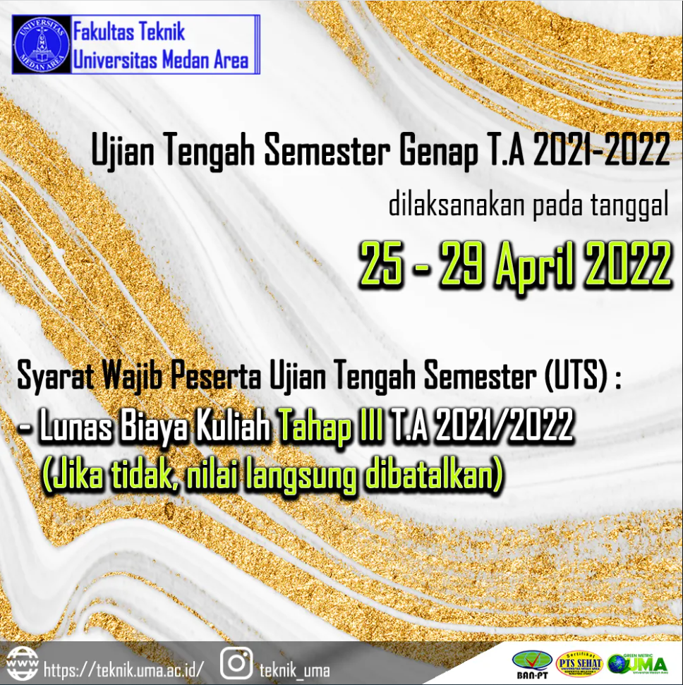 Pelaksanaan Ujian Tengah Semester (UTS) Semester Genap T.A 2021/2022 ...