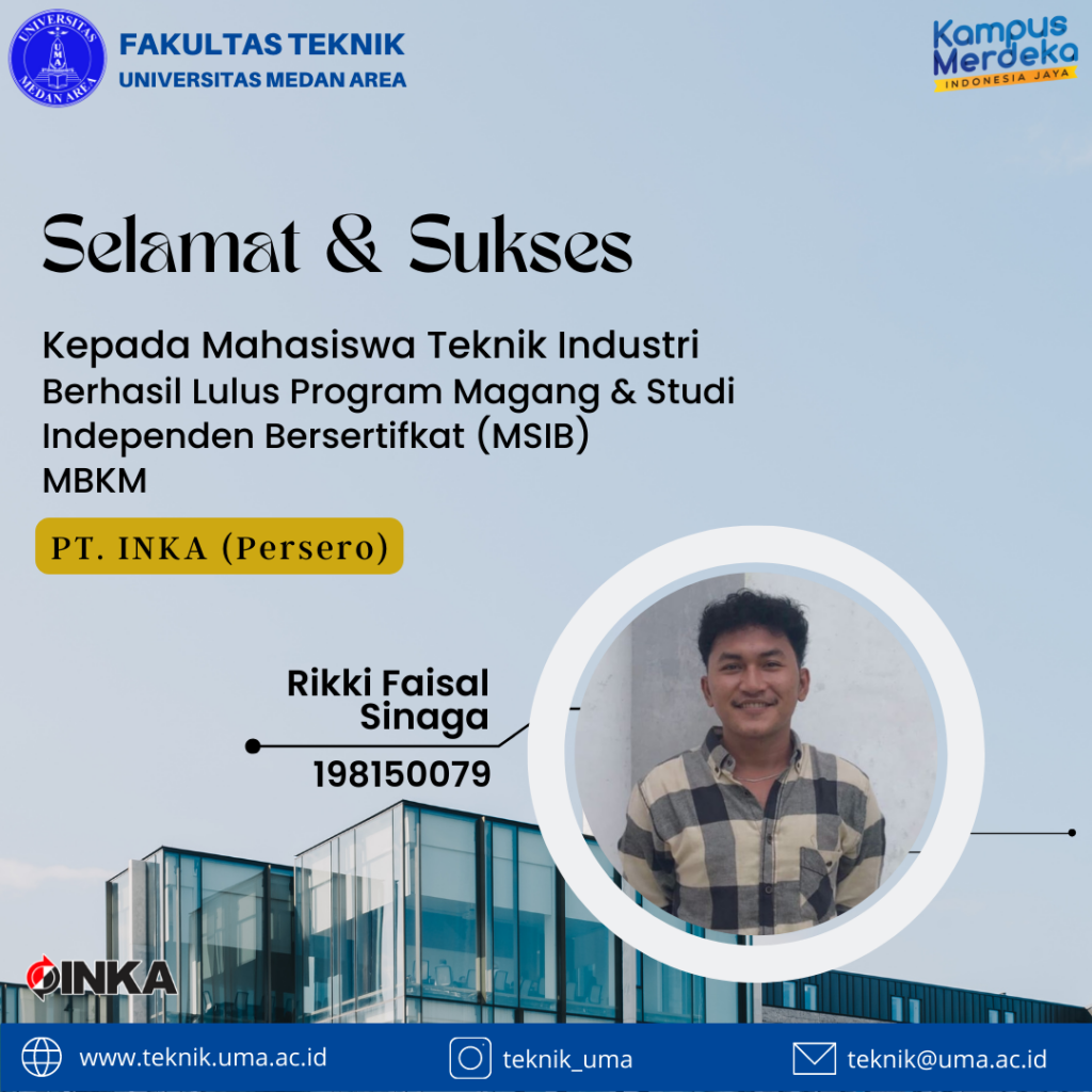 Selamat Mahasiswa Teknik Industri Lolos Magang MBKM Di PT INKA ...